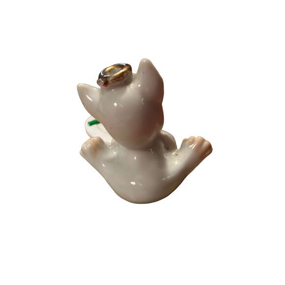 Vintage Girl Angel Figurine Flower Gold Halo Made in Japan Very Rare‎ 2 inches - Picture 3 of 6